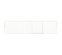 Safetots Premium Multi Panel Room Divider, Up To 370Cm Wide, White, 70Cm Tall, Flexible Barrier With Door For Baby And Toddler