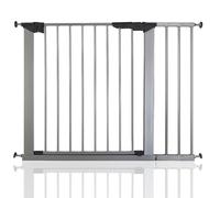 Safetots No Screw Stair Gate, 92.5cm - 99.8cm, Silver, Pressure Fit Baby Gate, Pressure Indicator, No Drilling Required, Safety Barrier, Easy Installation