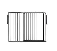 Safetots Premium Extra Tall Room Divider, Up To 128Cm Wide, Black, 105Cm Tall, Multi Panel Barrier For Baby And Toddler