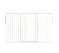 Safetots Premium Extra Tall Room Divider, up to 174cm Wide, White, 105cm Tall, Multi Panel Flexible Room Barrier, Room Divider with Door for Baby and Toddler, Easy Installation