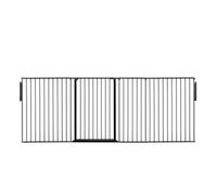 Safetots Premium Extra Tall Room Divider, Up To 272Cm Wide, Black, 105Cm Tall, Multi Panel Barrier For Baby And Toddler