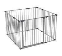 Safetots Premium Multi Panel Play Den, 105cm x 105cm, Grey, 70cm High, Baby Playpen, Play Den for Toddlers, Large Playpen, Easy Installation