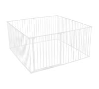Safetots Premium Multi Panel Play Den, 144cm x 144cm, White, 70cm High, Baby Playpen, Play Den for Toddlers, Large Playpen, Easy Installation