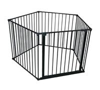 Safetots Premium Multi Panel Play Den, Pentagon, Black, 70cm High, 5 Panels, with 1x72cm Door and 4x72cm Sides, Toddler Playpen for Easy Installation