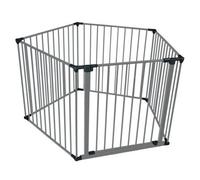 Safetots Premium Multi Panel Play Den, Pentagon, Grey, 70cm High, 5 Panels, 1x72cm Door Panel and 4x72cm Side Panels, Baby Playpen, Play Den for Toddlers, Large Playpen, Easy Installation