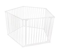 Safetots Premium Multi Panel Play Den, Pentagon, White, 70cm High, 5 Panels, 1x72cm Door and 4x72cm Sides, Baby Playpen for Toddlers, Easy Assembly