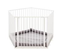 Safetots Premium Multi Panel Play Pen with Mat, Pentagon, 5 x 72cm, White, 70cm High