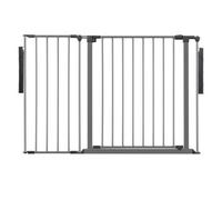 Safetots Premium Multi Panel Room Divider, Up To 115Cm Wide, Grey, 70Cm Tall, Flexible Barrier With Door For Baby And Toddler