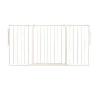 Safetots Premium Multi Panel Room Divider, Up To 148Cm Wide, White, 70Cm Tall, Flexible Barrier With Door For Baby And Toddler