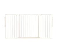 Safetots Premium Multi Panel Room Divider, up to 148cm Wide, White, 70cm Tall, Multi Panel Flexible Room Barrier, Room Divider with Door for Baby and Toddler, Easy Installation