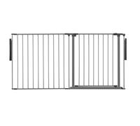 Safetots Premium Multi Panel Room Divider, up to 154cm Wide, Grey, 70cm Tall, Multi Panel Flexible Room Barrier, Room Divider with Door for Baby and Toddler, Easy Installation