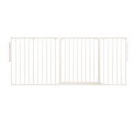 Safetots Premium Multi Panel Room Divider, Up To 181Cm Wide, White, 70Cm Tall, Flexible Barrier With Door For Baby And Toddler