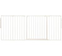 Safetots Premium Multi Panel Room Divider, up to 181cm Wide, White, 70cm Tall, Multi Panel Flexible Room Barrier, Room Divider with Door for Baby and Toddler, Easy Installation