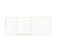 Safetots Premium Multi Panel Room Divider, Up To 187Cm Wide, White, 70Cm Tall, Flexible Barrier With Door For Baby And Toddler