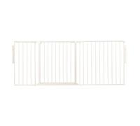 Safetots Premium Multi Panel Room Divider, Up To 187Cm Wide, White, 70Cm Tall, Flexible Barrier With Door For Baby And Toddler