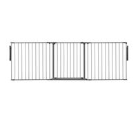Safetots Premium Multi Panel Room Divider, Up To 226Cm Wide, Grey, 70Cm Tall, Flexible Barrier With Door For Baby And Toddler