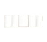 Safetots Premium Multi Panel Room Divider, up to 226cm Wide, White, 70cm Tall, Multi Panel Flexible Room Barrier, Room Divider with Door for Baby and Toddler, Easy Installation
