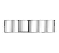 Safetots Premium Multi Panel Room Divider, up to 298cm Wide, Black, 70cm Tall, Multi Panel Flexible Room Barrier, Room Divider with Door for Baby and Toddler, Easy Installation