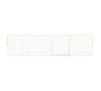 Safetots Premium Multi Panel Room Divider, Up To 298Cm Wide, White, 70Cm Tall, Flexible Barrier With Door For Baby And Toddler