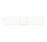 Safetots Premium Multi Panel Room Divider, Up To 370Cm Wide, White, 70Cm Tall, Flexible Barrier With Door For Baby And Toddler