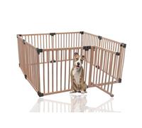 Safetots Premium Wooden Pet Pen and Puppy Training Pen, 160cm x 160cm, Dog and Pet Exercise Playpen, With door, Easy Assembly