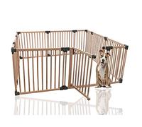 Safetots Premium Wooden Pet Pen and Puppy Training Pen, 200cm x 200cm, Dog and Pet Exercise Playpen, With door, Easy Assembly