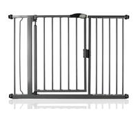 Safetots Pressure Fit Self Closing Stair Gate, 118.2cm - 125.2cm, Slate Grey, Auto Closing Baby Gate, Safety Barrier for Toddler, Easy Installation