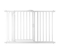 Safetots Pressure Fit Self Closing Stair Gate, 118.2cm - 125.2cm, White, Auto Closing Baby Gate, Safety Barrier for Toddler, Easy Installation