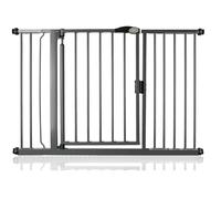 Safetots Pressure Fit Self Closing Stair Gate, 125.4cm - 132.4cm, Slate Grey, Auto Closing Baby Gate, Safety Barrier for Toddler, Easy Installation