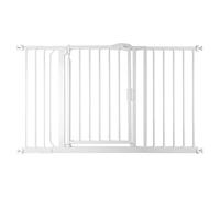 Safetots Pressure Fit Self Closing Stair Gate, 132.6cm - 139.6cm, White, Auto Closing Baby Gate, Safety Barrier for Toddler, Easy Installation