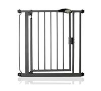 Safetots Pressure Fit Self Closing Stair Gate, 75cm - 82cm, Slate Grey, Auto Closing Baby Gate, Safety Barrier for Toddler, Easy Installation