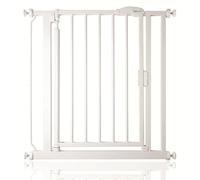 Safetots Pressure Fit Self Closing Stair Gate, 75cm - 82cm, White, Auto Closing Baby Gate, Safety Barrier for Toddler, Easy Installation