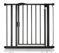 Safetots Pressure Fit Self Closing Stair Gate, 82.2cm - 89.2cm, Matt Black, Auto Closing Baby Gate, Safety Barrier for Toddler, Easy Installation
