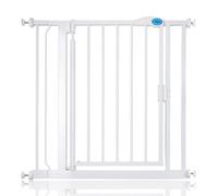 Safetots Pressure Fit Self Closing Stair Gate, 82.2Cm - 89.2Cm, White, Auto Closing Baby Gate, Safety Barrier