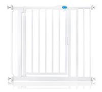 Safetots Pressure Fit Self Closing Stair Gate, 89.4Cm - 96.4Cm, White, Auto Closing Baby Gate, Safety Barrier