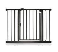Safetots Pressure Fit Self Closing Stair Gate, 96.6Cm - 103.6Cm, Matt Black, Auto Closing Baby Gate, Safety Barrier