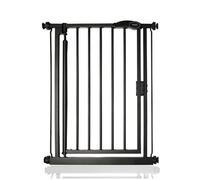 Safetots Pressure Fit Self Closing Stair Gate, Extra Narrow, 61cm - 66.5cm, Matt Black, Auto Closing Baby Gate, Safety Barrier for Toddler, Easy Installation