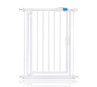 Safetots Pressure Fit Self Closing Stair Gate, Extra Narrow, 61cm - 66.5cm, White, Auto Closing Baby Gate, Safety Barrier for Toddler, Easy Installation