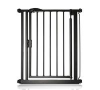 Safetots Pressure Fit Self Closing Stair Gate, Narrow, 68.5cm - 75cm, Matt Black, Auto Closing Baby Gate, Safety Barrier for Toddler, Easy Installation