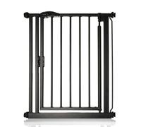 Safetots Pressure Fit Self Closing Stair Gate, Narrow, 68.5Cm - 75Cm, Matt Black, Auto Closing Baby Gate, Safety Barrier