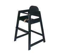 Safetots Simply Stackable High Chair Wooden, Black, Highchair for Baby and Toddler, Stylish and Practical, Baby Highchair