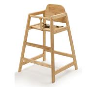 Safetots Simply Stackable Wooden High Chair, Natural, Highchair for Baby and Toddler, Stylish and Practical, Baby Highchair for Your Home or Space Saving High Chair for Restaurant
