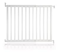 Safetots Chunky Wooden Screw Fit Stair Gate, White, 63.5cm - 105.5cm, Wood Baby Gate, Screw Fit Safety Barrier, Stylish Design and Practical Safety Gate, Easy Installation