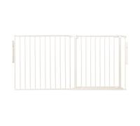 Safetots Premium Multi Panel Room Divider, Up To 154Cm Wide, White, 70Cm Tall, Flexible Barrier With Door For Baby And Toddler