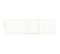 Safetots Premium Multi Panel Room Divider, Up To 259Cm Wide, White, 70Cm Tall, Flexible Barrier With Door For Baby And Toddler