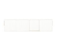 Safetots Premium Multi Panel Room Divider, up to 298cm Wide, White, 70cm Tall, Multi Panel Flexible Room Barrier, Room Divider with Door for Baby and Toddler, Easy Installation