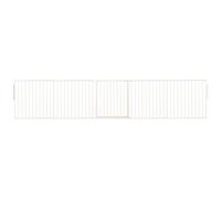 Safetots Premium Multi Panel Room Divider, Up To 370Cm Wide, White, 70Cm Tall, Flexible Barrier With Door For Baby And Toddler