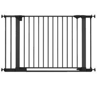 Safetots Safestep Gate, Black, 117Cm - 124Cm, Extra Low Walkthough, 81Cm Extra Wide Doorway, Extra Wide Baby Gate