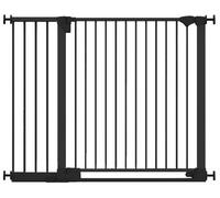Safetots Safestep Gate, Black, 124Cm - 131Cm, Extra Low Walkthough, 81Cm Extra Wide Doorway, Extra Wide Baby Gate