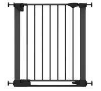Safetots SafeStep Gate, Black, 68cm - 75cm, Extra Low Walkthrough, Pressure Fit Safety Gate, Baby Gate for Stairs, Hallways and Doors, Easy Installation